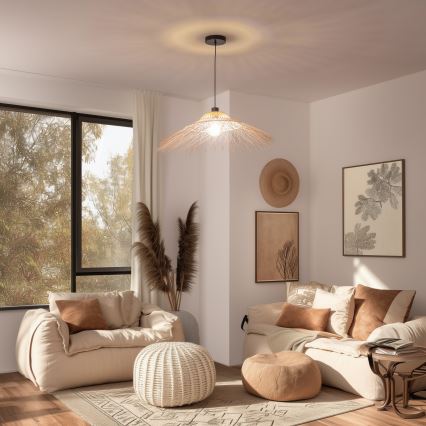 Brilagi - LED κρεμαστό φωτιστικό CERIA BOHO με καλώδιο 1xE27/40W/230V διάμ. 70 cm μπαμπού