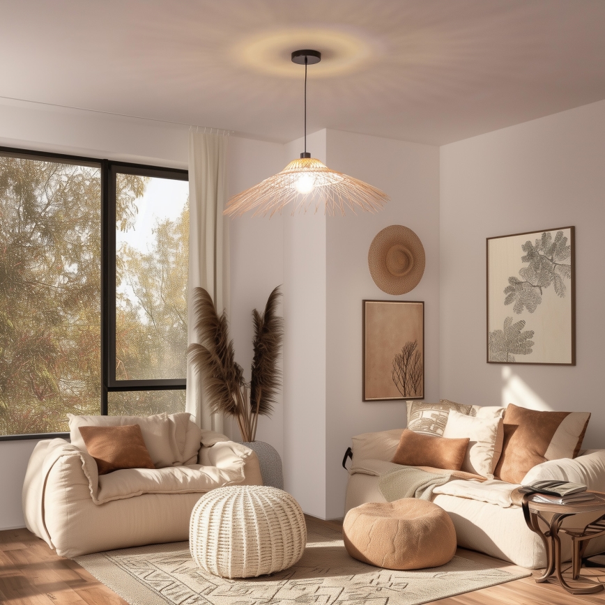 Brilagi - LED κρεμαστό φωτιστικό CERIA BOHO με καλώδιο 1xE27/40W/230V διάμ. 70 cm μπαμπού