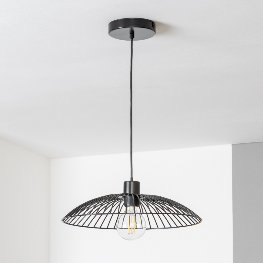 Brilagi - LED κρεμαστό φωτιστικό CERIA WIRE 1xE27/40W/230V Ø 26 cm μαύρο