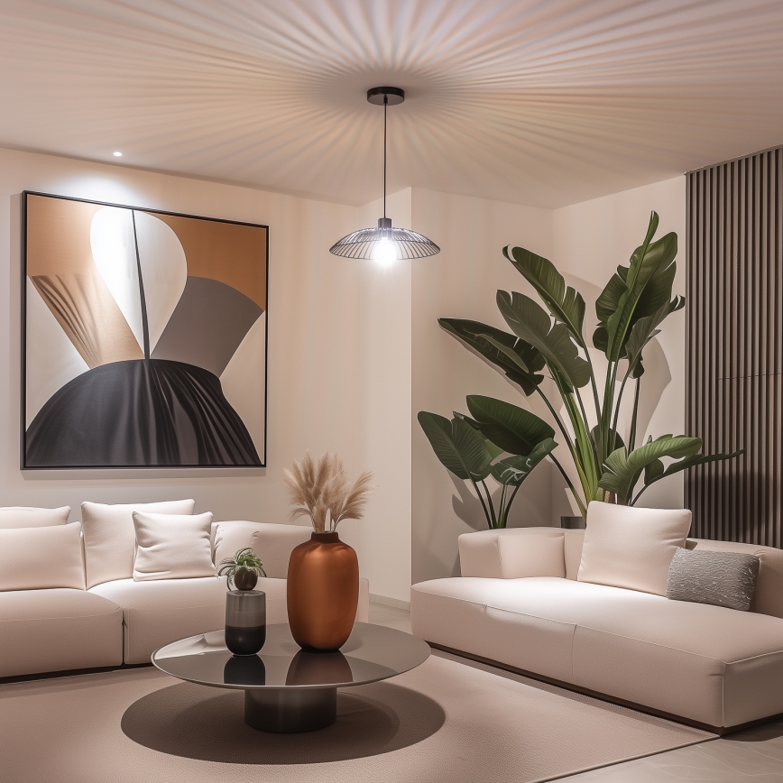 Brilagi - LED κρεμαστό φωτιστικό CERIA WIRE 1xE27/40W/230V Ø 26 cm μαύρο