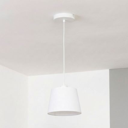 Brilagi - LED κρεμαστό φωτιστικό CERIA με καλώδιο 1xE27/40W/230V διάμ. 20,5 cm λευκό