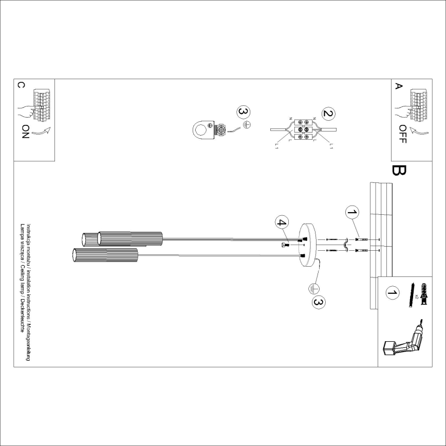 Brilagi - LED κρεμαστό φωτιστικό CRESTO με καλώδιο 3xGU10/10W/230V, χρυσό