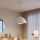 Brilagi - LED κρεμαστό φωτιστικό METALO σε καλώδιο 1xE27/40W/230V, διάμ. 40 cm λευκό/χαλκό