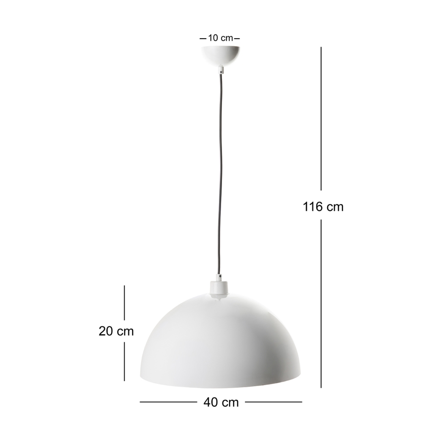Brilagi - LED κρεμαστό φωτιστικό METALO σε καλώδιο 1xE27/40W/230V, διάμ. 40 cm λευκό/χαλκό