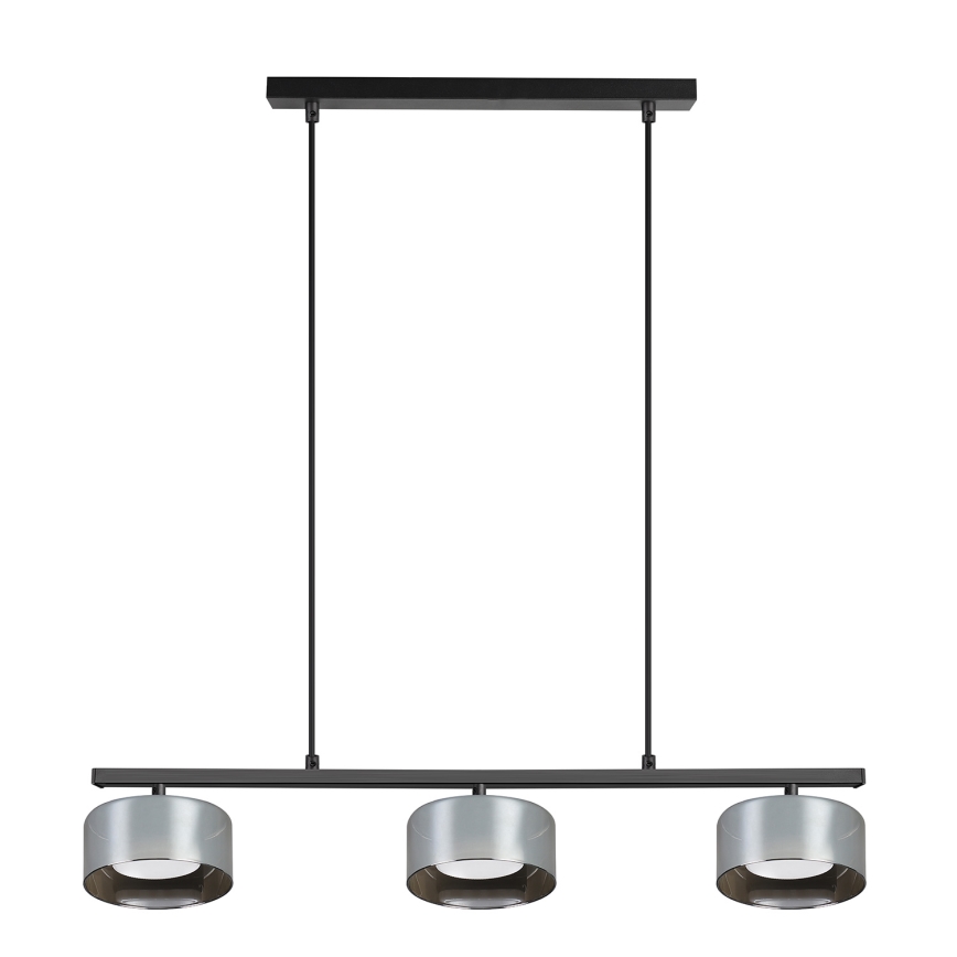 Brilagi - LED Κρεμαστό φωτιστικό σε καλώδιο AURA LUX 3xGX53/30W/230V μαύρο/καπνιστό