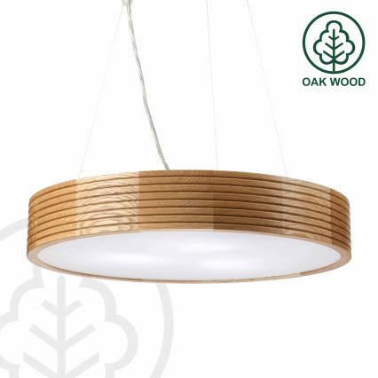 Brilagi - LED κρεμαστό φωτιστικό σε καλώδιο CARVALHO MODERN 3xE27/60W/230V δρυς Ø 47,5 εκ.