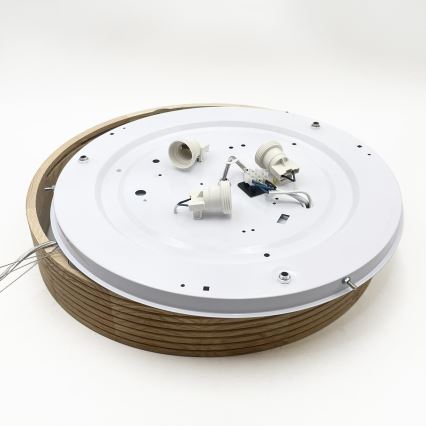 Brilagi - LED κρεμαστό φωτιστικό σε καλώδιο CARVALHO MODERN 3xE27/60W/230V δρυς Ø 47,5 εκ.