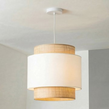 Brilagi - LED κρεμαστό φωτιστικό σε καλώδιο CERIA 1xE27/40W/230V Ø 40 cm μπεζ/λευκό