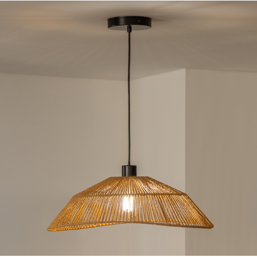 Brilagi - LED κρεμαστό φωτιστικό σε καλώδιο CERIA BOHO 1xE27/40W/230V διάμ. 50 cm καφέ