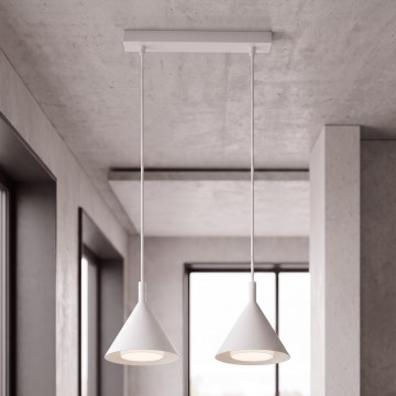 BRILAGI - LED Κρεμαστό φωτιστικό σε καλώδιο CONE DOUBLE 2xGX53/15W/230V λευκό