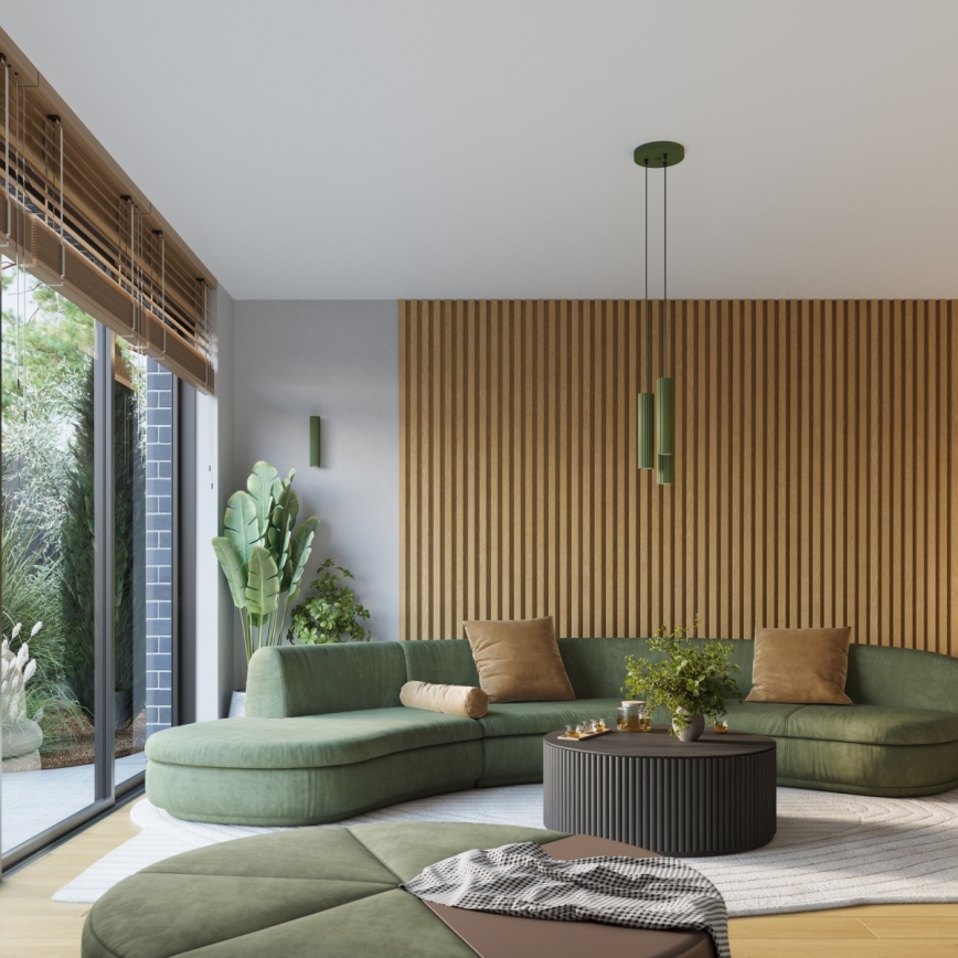 Brilagi - LED κρεμαστό φωτιστικό σε καλώδιο CRESTO 3xGU10/10W/230V πράσινο