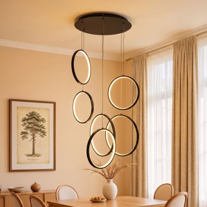 BRILAGI - LED κρεμαστό φωτιστικό σε καλώδιο ECHO LED/80W/230V 4000K Ø 50 cm μαύρο