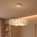 Brilagi - LED κρεμαστό φωτιστικό σε καλώδιο FEATHER 3xE27/40W/230V + 3xLED/3W διάμετρος 50 cm λευκό