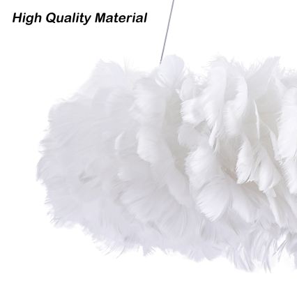 Brilagi - LED κρεμαστό φωτιστικό σε καλώδιο FEATHER 3xE27/40W/230V + 3xLED/3W διάμετρος 50 cm λευκό