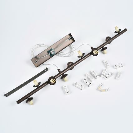 Brilagi - LED Κρεμαστό Φωτιστικό σε Καλώδιο MILLA 10xG9/3W/230V καφέ/καπνιστό καφέ