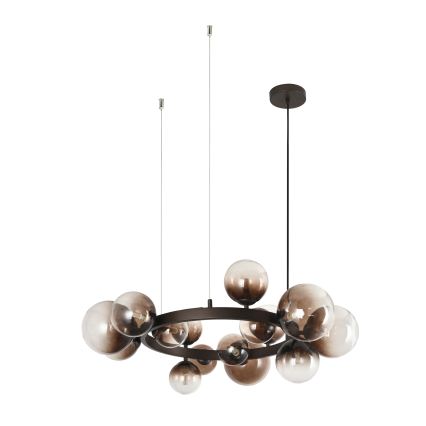 Brilagi - LED κρεμαστό φωτιστικό σε καλώδιο MILLA 15xG9/3W/230V καφέ/καπνιστό καφέ