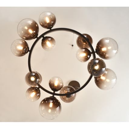 Brilagi - LED κρεμαστό φωτιστικό σε καλώδιο MILLA 15xG9/3W/230V καφέ/καπνιστό καφέ