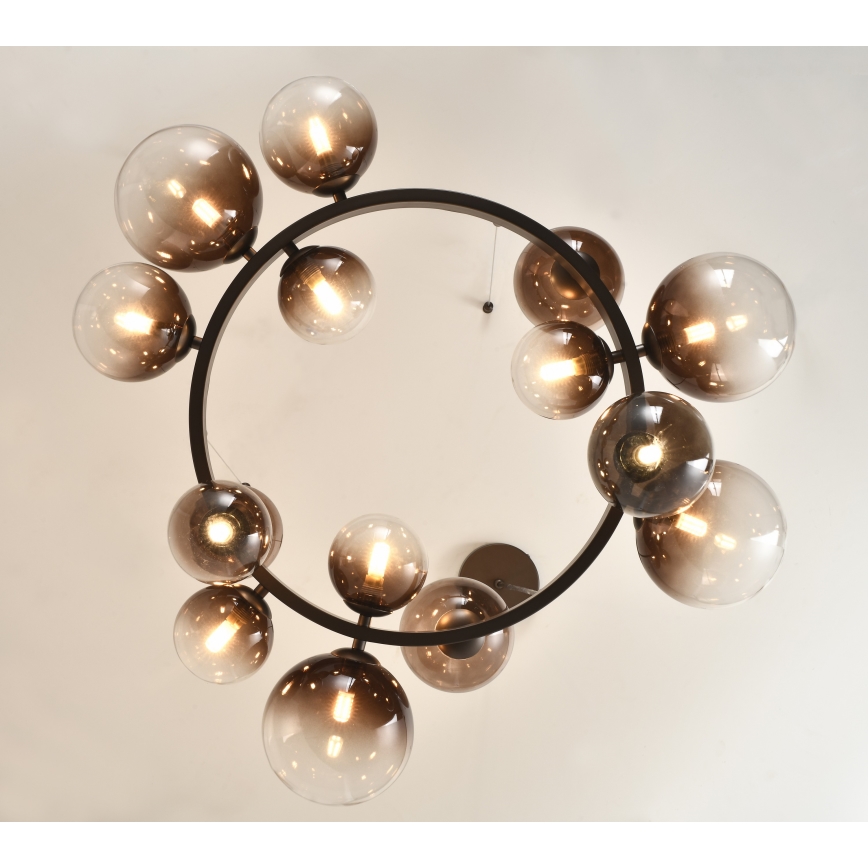 Brilagi - LED κρεμαστό φωτιστικό σε καλώδιο MILLA 15xG9/3W/230V καφέ/καπνιστό καφέ