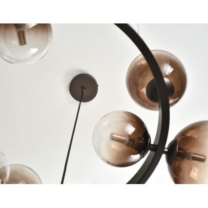 Brilagi - LED κρεμαστό φωτιστικό σε καλώδιο MILLA 15xG9/3W/230V καφέ/καπνιστό καφέ