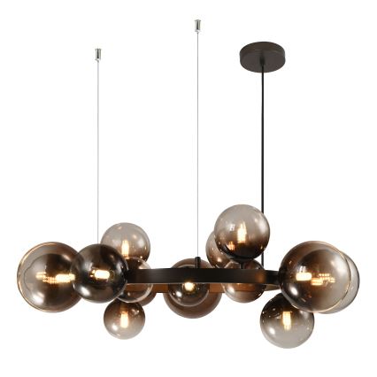 Brilagi - LED κρεμαστό φωτιστικό σε καλώδιο MILLA 15xG9/3W/230V καφέ/καπνιστό καφέ