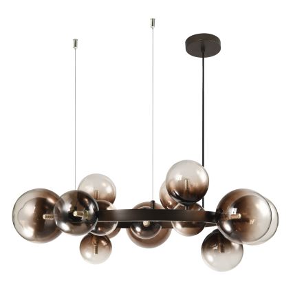 Brilagi - LED κρεμαστό φωτιστικό σε καλώδιο MILLA 15xG9/3W/230V καφέ/καπνιστό καφέ