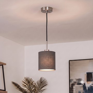 Brilagi - LED κρεμαστό φωτιστικό σε καλώδιο NUBILA 1xE27/60W/230V pr. 14 cm μαύρο/ανθρακί