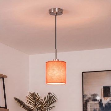 Brilagi - LED κρεμαστό φωτιστικό σε καλώδιο NUBILA 1xE27/60W/230V Ø 14 cm μαύρο/πορτοκαλί