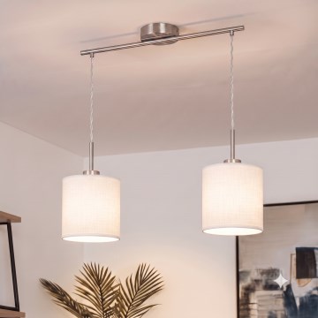 Brilagi - LED κρεμαστό φωτιστικό σε καλώδιο NUBILA 2xE27/60W/230V λευκό