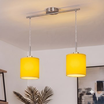 Brilagi - LED κρεμαστό φωτιστικό σε καλώδιο NUBILA 2xE27/60W/230V κίτρινο