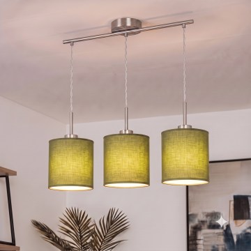Brilagi - LED κρεμαστό φωτιστικό σε καλώδιο NUBILA 3xE27/60W/230V πράσινο
