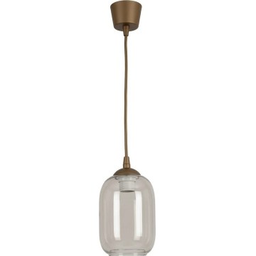 Brilagi - LED κρεμαστό φωτιστικό σε καλώδιο RETRO GLASS 1xE27/60W/230V Ø 14 εκ. καφέ/καπνιστό γκρι