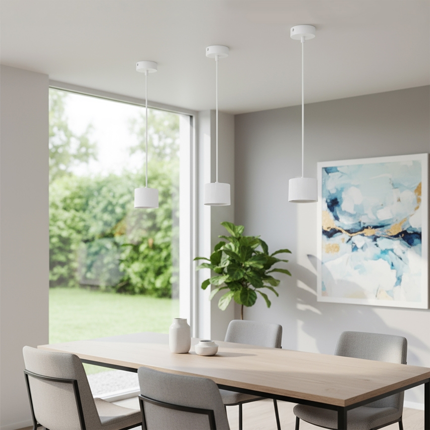 Brilagi - LED Κρεμαστό φωτιστικό σε καλώδιο STRIPY 1xGX53/15W/230V λευκό