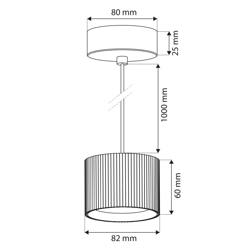 Brilagi - LED Κρεμαστό φωτιστικό σε καλώδιο STRIPY 1xGX53/15W/230V λευκό