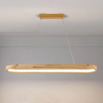 Brilagi - LED κρεμαστό φωτιστικό σε καλώδιο UMEA WOOD LED/40W/230V 90x22 cm ξύλο