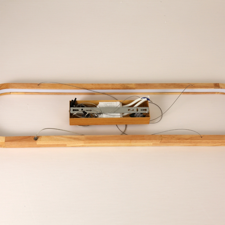 Brilagi - LED κρεμαστό φωτιστικό σε καλώδιο UMEA WOOD LED/40W/230V 90x22 cm ξύλο