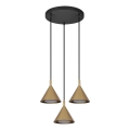 BRILAGI - LED Κρεμαστό φωτιστικό σε σύρμα CONE TRIPLE ROUND 3xGX53/15W/230V χρυσό