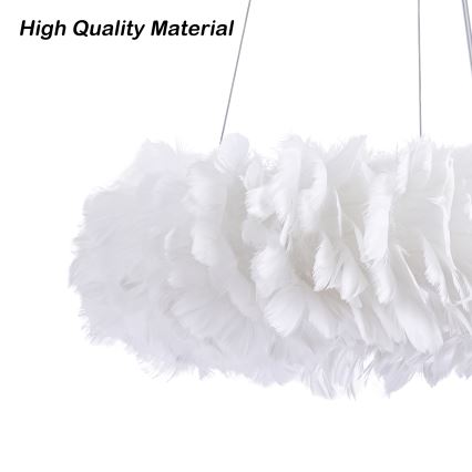 Brilagi - LED κρεμαστό φωτιστικό σε σύρμα FEATHER, 3x E27 (max. 40W)/230V + 3x LED 3W, Ø 40 cm, λευκό