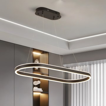 Brilagi - LED κρεμαστό φωτιστικό σε σύρμα PONDIE LED/43W/230V 80x30 cm μαύρο