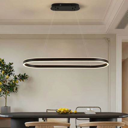 Brilagi - LED κρεμαστό φωτιστικό σε σύρμα PONDIE LED/43W/230V 80x30 cm μαύρο