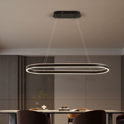 Brilagi - LED κρεμαστό φωτιστικό σε σύρμα PONDIE LED/43W/230V 80x30 cm μαύρο