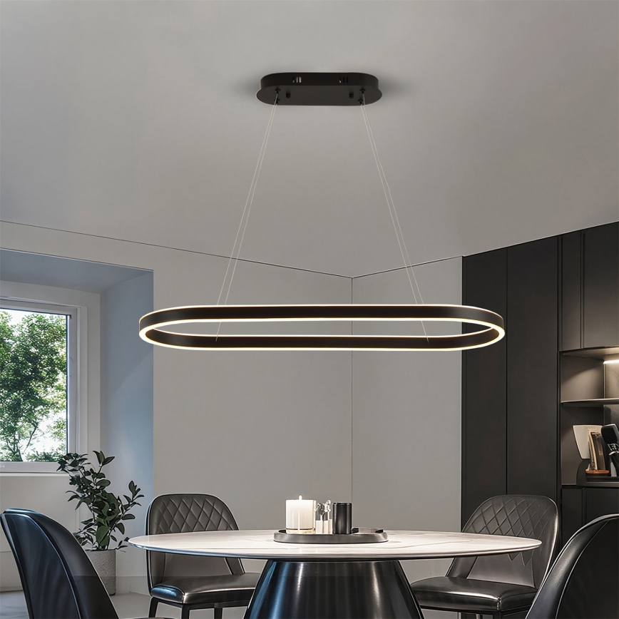 Brilagi - LED κρεμαστό φωτιστικό σε σύρμα PONDIE LED/43W/230V 80x30 cm μαύρο