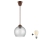 Brilagi - LED κρεμαστό φωτιστικό σε ντίζα RETRO GLASS, 1xE27/60W/230V, Ø 25 cm, Καφέ/Καπνιστό γκρι