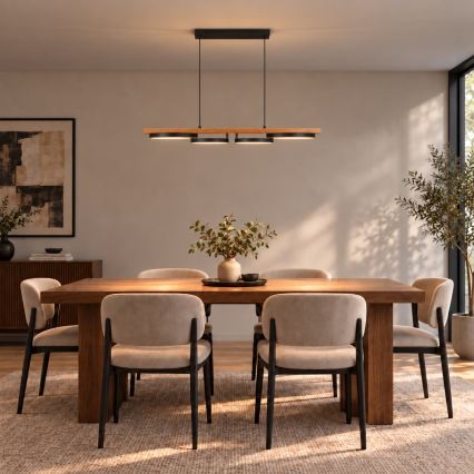BRILAGI - LED κρεμαστό φωτιστικό PLANK σε καλώδιο LED/35W/230V 4000K 30x100 cm ξύλινο