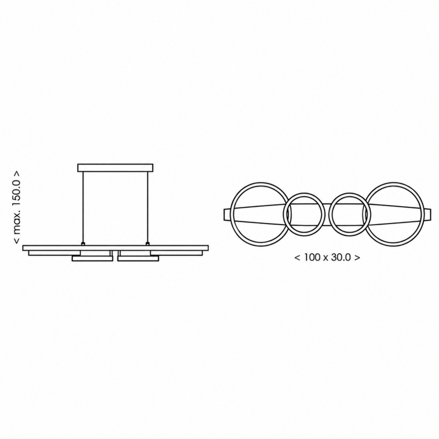 BRILAGI - LED κρεμαστό φωτιστικό PLANK σε καλώδιο LED/35W/230V 4000K 30x100 cm ξύλινο
