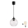 Brilagi - LED κρεμαστό φωτιστικό RETRO GLASS, με καλώδιο, 1xE27/60W/230V, Ø 18 εκ., μαύρο/διάφανο