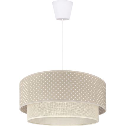 Brilagi - Κρεμαστό φωτιστικό LED με σχοινί BOHO BOBO 1xE27/60W/230V, διάμ. 40 εκ., πουά μπεζ/κρεμ