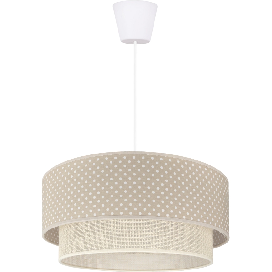 Brilagi - Κρεμαστό φωτιστικό LED με σχοινί BOHO BOBO 1xE27/60W/230V, διάμ. 40 εκ., πουά μπεζ/κρεμ