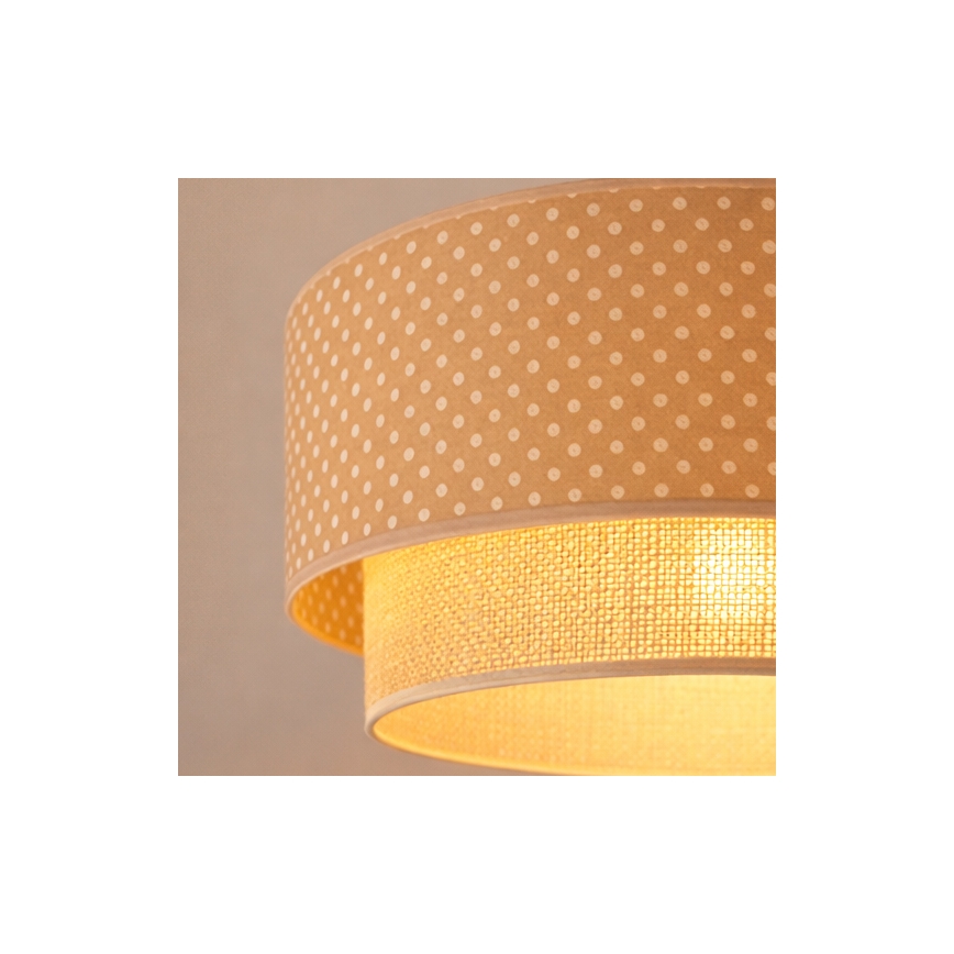 Brilagi - Κρεμαστό φωτιστικό LED με σχοινί BOHO BOBO 1xE27/60W/230V, διάμ. 40 εκ., πουά μπεζ/κρεμ