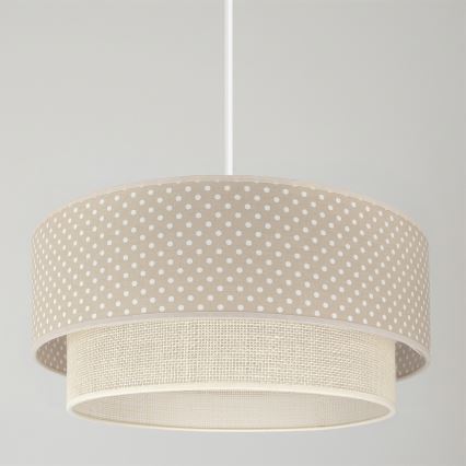 Brilagi - Κρεμαστό φωτιστικό LED με σχοινί BOHO BOBO 1xE27/60W/230V, διάμ. 40 εκ., πουά μπεζ/κρεμ