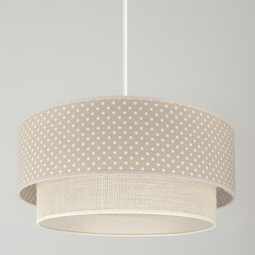 Brilagi - Κρεμαστό φωτιστικό LED με σχοινί BOHO BOBO 1xE27/60W/230V, διάμ. 40 εκ., πουά μπεζ/κρεμ